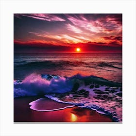 Sunset On The Beach 503 Canvas Print