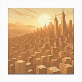 Futuristic Cityscape 21 Canvas Print