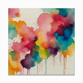 Abstract Watercolor Painting Canvas Print