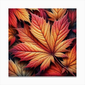 Autumn Leaves Wallpaper Canvas Print