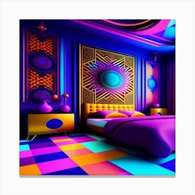 Psychedelic Bedroom Canvas Print