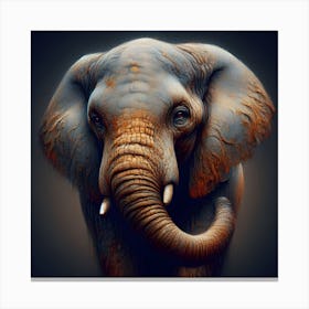 Elephant Portrait Canvas Print