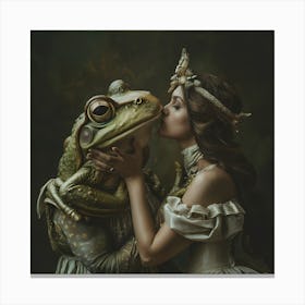 Frog Kiss Canvas Print