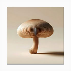 Mushroom On A Beige Background Canvas Print