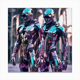 Two Futuristic Robots Canvas Print