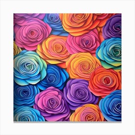 Colorful Roses Canvas Print