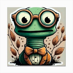 Frog With Glasses 1 Canvas Print