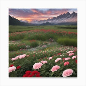 Sunset In The Mountains 3 Canvas Print