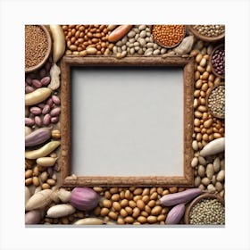 Frame Created From Legumes On Edges And Nothing In Middle Trending On Artstation Sharp Focus Stud (3) Canvas Print