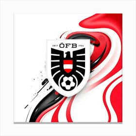 Austria National Football Team Logo Wall Art 19 Canvas Print