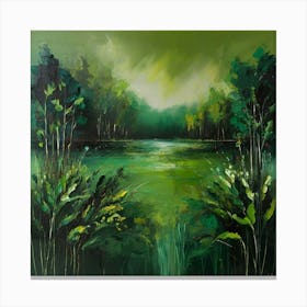 Default Original Landscape Plants Oil Painting 29 Canvas Print