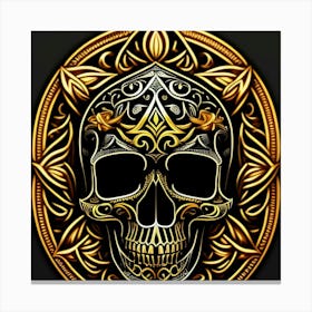 Gold Skull Canvas Print