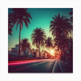 Sunset In Hollywood Canvas Print