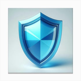 Blue Security Shield 1 Canvas Print