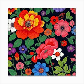 Floral Pattern 17 Canvas Print