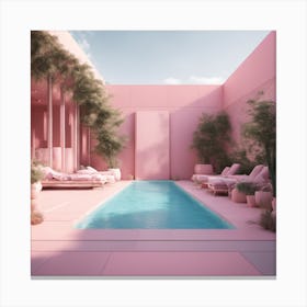 Pink Pool Canvas Print