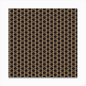 Black And Gold Geometric Pattern Canvas Print
