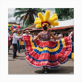 Mexican Dancers Canvas Print