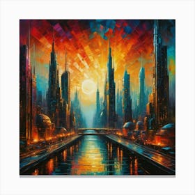 Futuristic Cityscape 4 Canvas Print