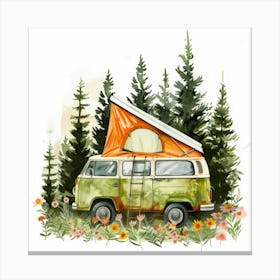 Vw Camper Van 4 Canvas Print