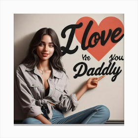 I Love You Daddy 2 Canvas Print