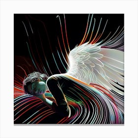 Angel Sleeping, abstract, Calming, artwork print, "Dreaming In The Astral Plane" Canvas Print