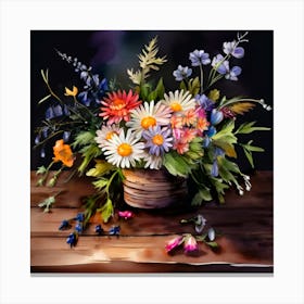 Bouquet Flowers Canvas Print