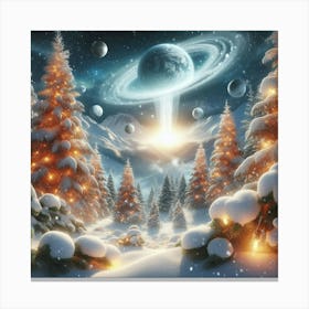 Saturn In Winter Canvas Print
