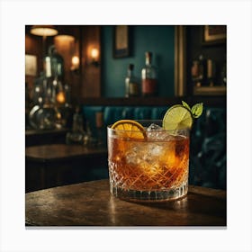 Cocktail In A Bar Canvas Print