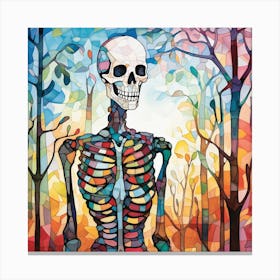 Skeleton In The Woods 1 Canvas Print