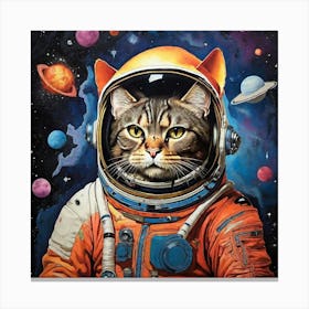 Cat In Space Canvas Print