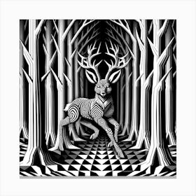 Deer In The Forest 7 Canvas Print