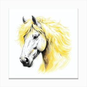 Yellow Horse Canvas Print