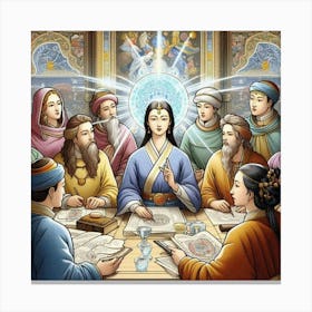 Heavenly Council 1 Canvas Print