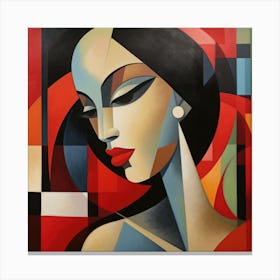 Cubism Cuban Woman 01 Canvas Print