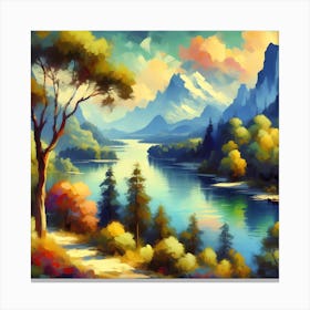 Landscape Painting 15 Canvas Print