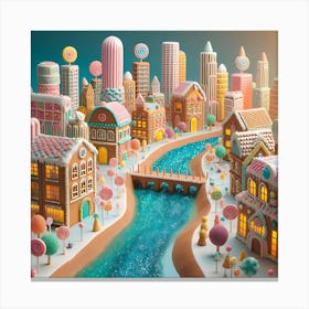 Gingerbread City 7 Canvas Print