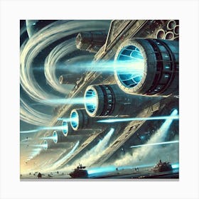 Celestial Class Battleship Air Weaponry Canvas Print