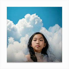 Firefly Dreamy Girl Floating Among Ethereal Clouds 73580 (2) Canvas Print