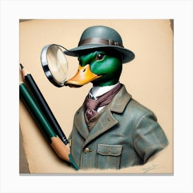 Detective Duck 17 Canvas Print