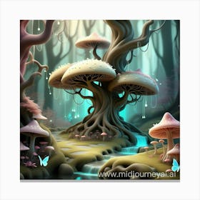 Mushroom Forest Canvas Print