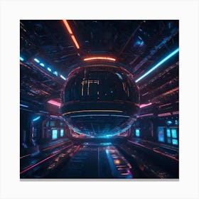 Futuristic Space Station Canvas Print