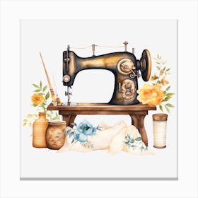 Vintage Sewing Machine Canvas Print