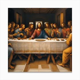 The Last Supper By Leonardo Canvas Print