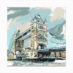 Tower Bridge Oil Painting 2 Canvas Print