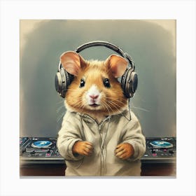 Dj Rat 1 Canvas Print