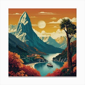 New Zealand Landscape Canvas Print