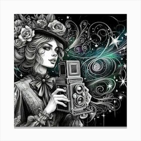 Polaroid Camera Art Digital Image No. 42 by Cam Views Canvas Print