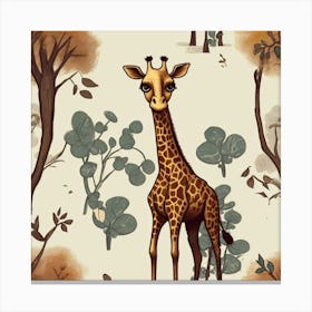 Default Default Retro Giraffe For Defferent Seasons Aestethic 1 (1) Canvas Print