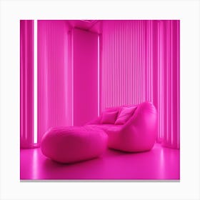 Furniture Design, Tall Braine, Inflatable, Fluorescent Viva Magenta Inside, Transparent, Concept Pro Canvas Print